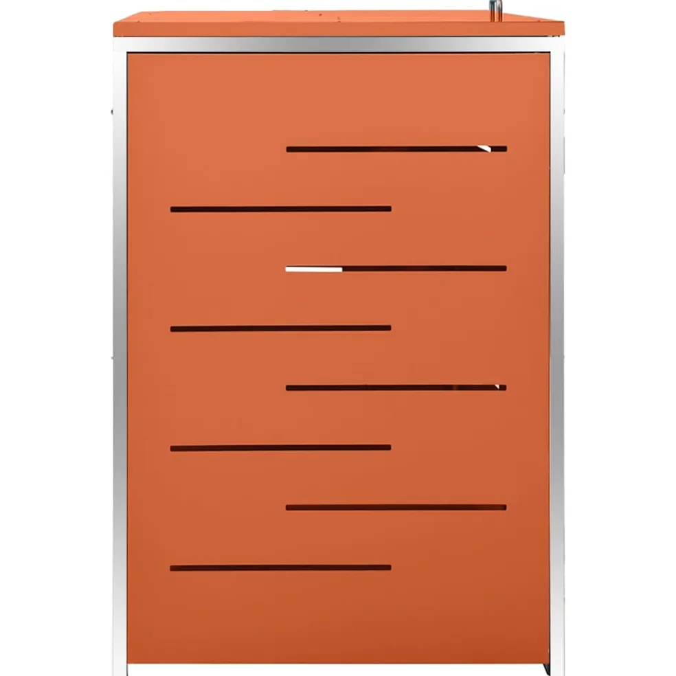 vidaXL Containerberging driedubbel 207x77,5x115 cm roestvrij staal