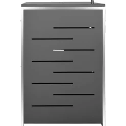 vidaXL Containerberging driedubbel 207x77,5x115 cm roestvrij staal