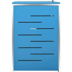 vidaXL Containerberging driedubbel 207x77,5x115 cm roestvrij staal