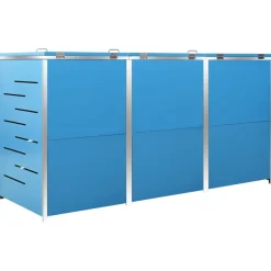 vidaXL Containerberging driedubbel 207x77,5x115 cm roestvrij staal