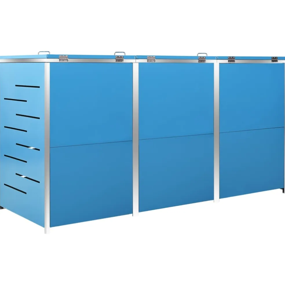 vidaXL Containerberging driedubbel 207x77,5x115 cm roestvrij staal