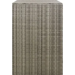 vidaXL Containerberging dubbel 140x80x117 cm poly rattan grijs