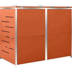 vidaXL Containerberging dubbel 138x77,5x115 cm roestvrij staal