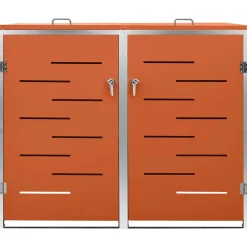 vidaXL Containerberging dubbel 138x77,5x115 cm roestvrij staal