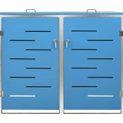vidaXL Containerberging dubbel 138x77,5x115 cm roestvrij staal