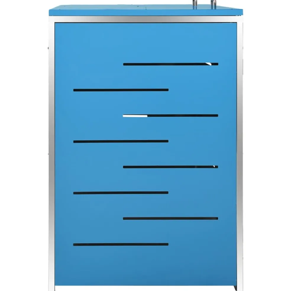 vidaXL Containerberging dubbel 138x77,5x115 cm roestvrij staal