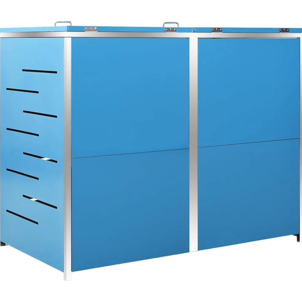 vidaXL Containerberging dubbel 138x77,5x115 cm roestvrij staal