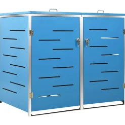 vidaXL Containerberging dubbel 138x77,5x115 cm roestvrij staal