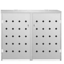 vidaXL Containerberging dubbel 240 L roestvrij staal