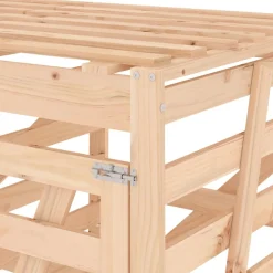 vidaXL Containerberging dubbel massief grenenhout