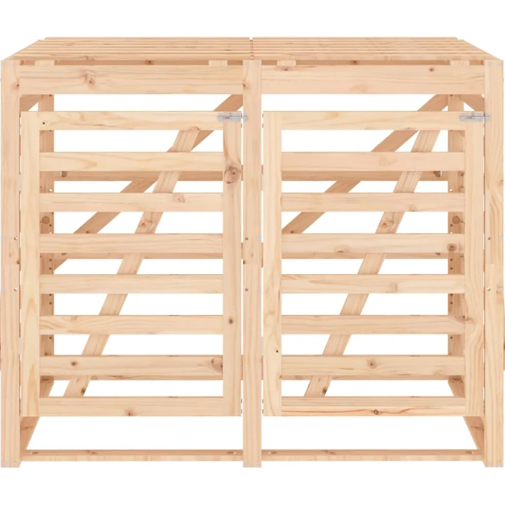vidaXL Containerberging dubbel massief grenenhout