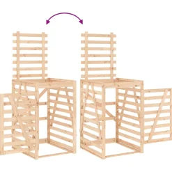 vidaXL Containerberging dubbel massief grenenhout
