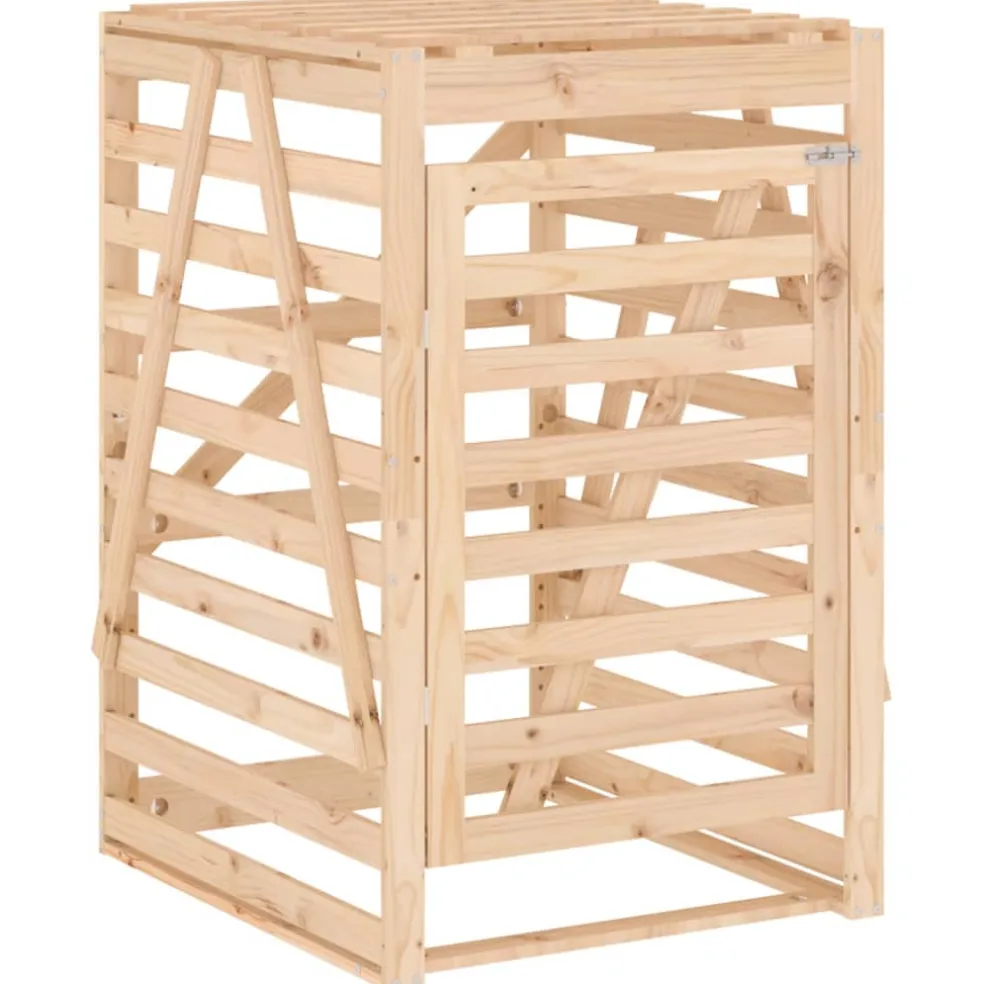 vidaXL Containerberging dubbel massief grenenhout