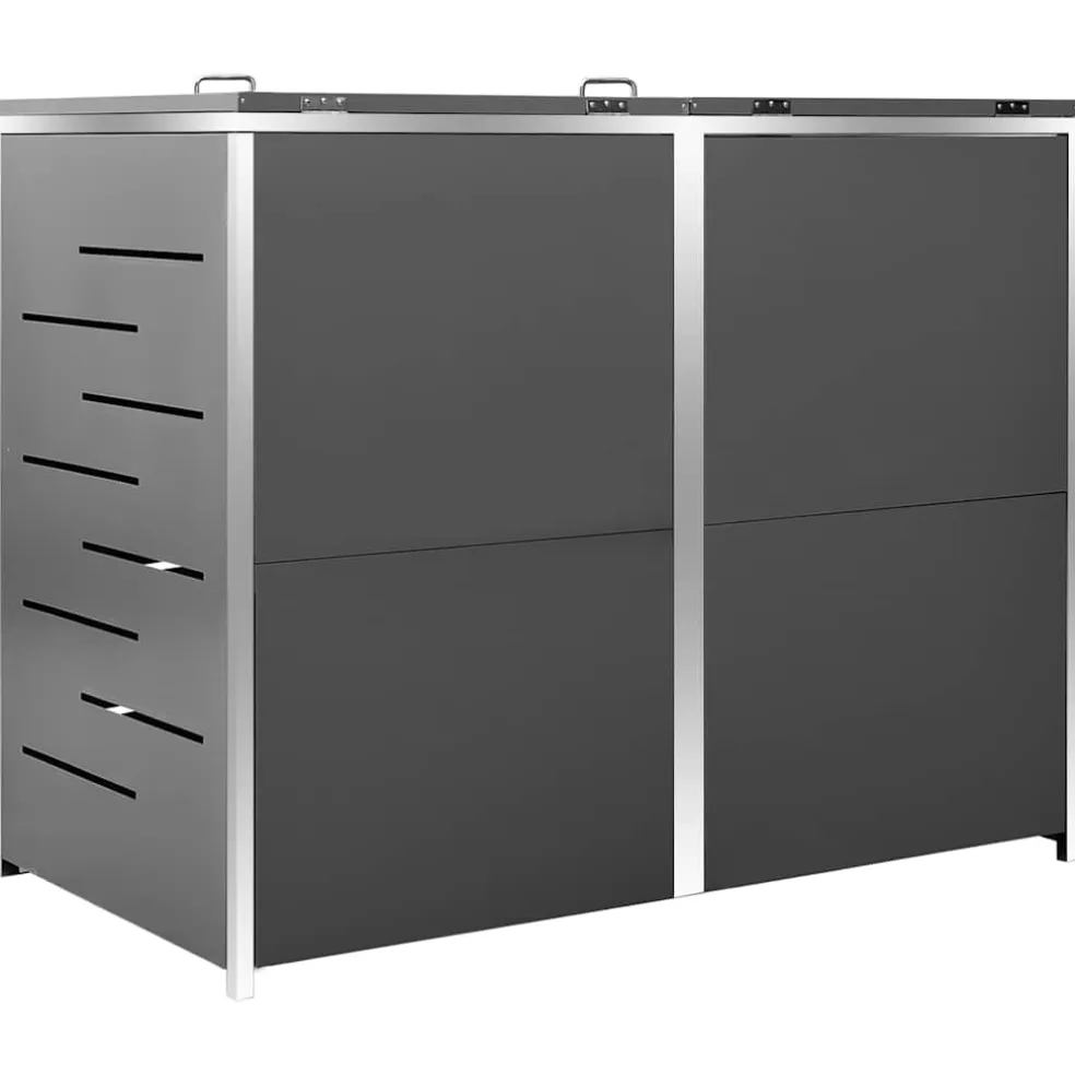 vidaXL Containerberging dubbel 138x77,5x115 cm roestvrij staal