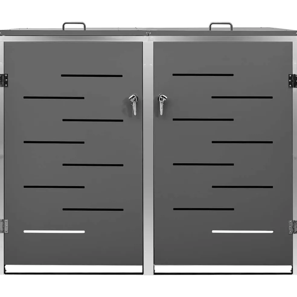 vidaXL Containerberging dubbel 138x77,5x115 cm roestvrij staal
