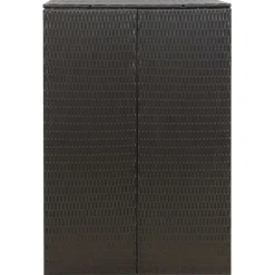 vidaXL Containerberging enkel 70x80x117 cm poly rattan zwart