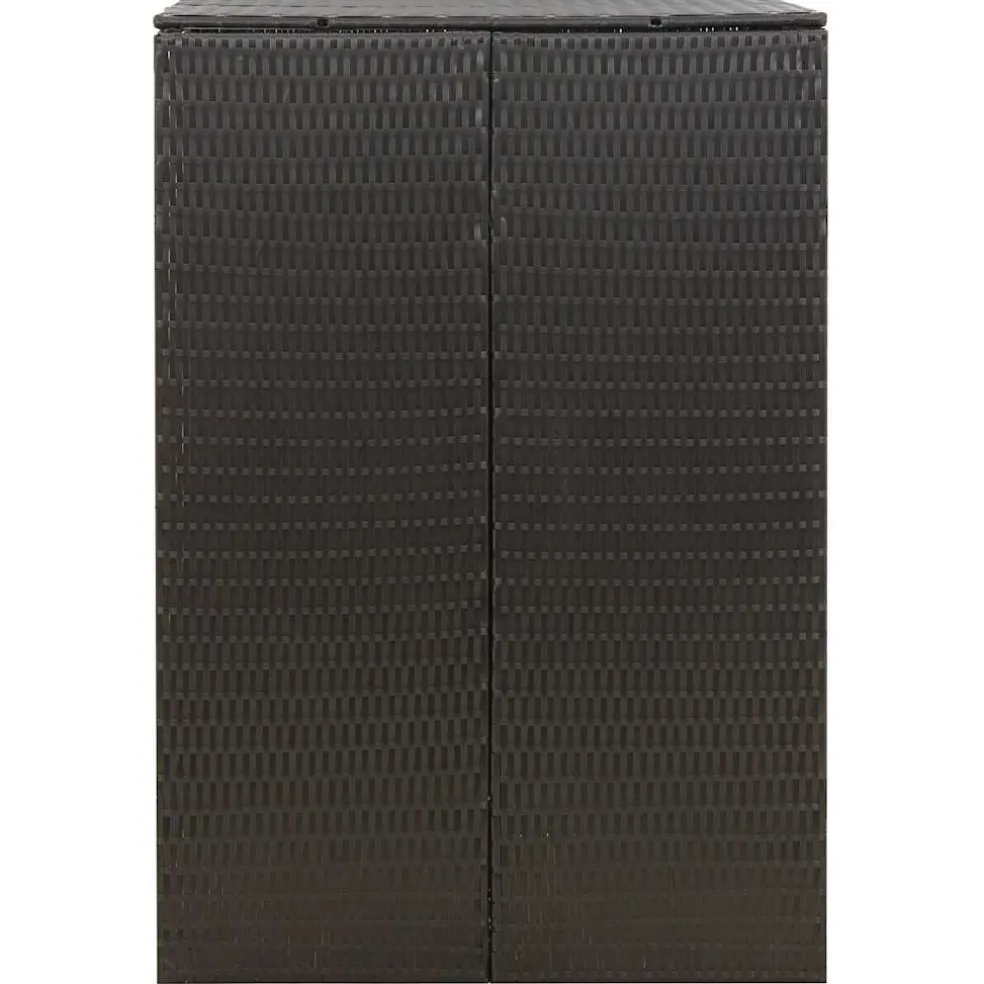 vidaXL Containerberging enkel 70x80x117 cm poly rattan zwart