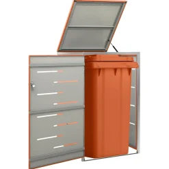 vidaXL Containerberging enkel 69x77,5x115 cm roestvrij staal