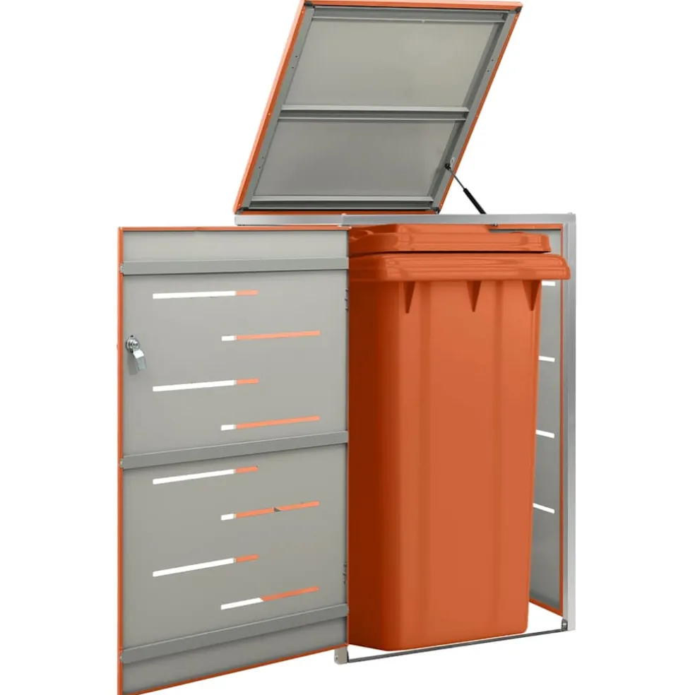 vidaXL Containerberging enkel 69x77,5x115 cm roestvrij staal