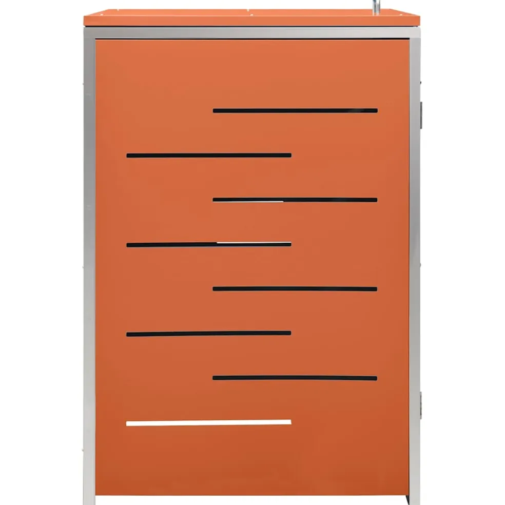vidaXL Containerberging enkel 69x77,5x115 cm roestvrij staal