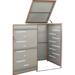 vidaXL Containerberging enkel 69x77,5x115 cm roestvrij staal