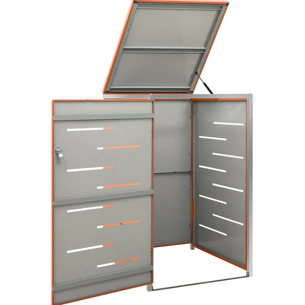 vidaXL Containerberging enkel 69x77,5x115 cm roestvrij staal