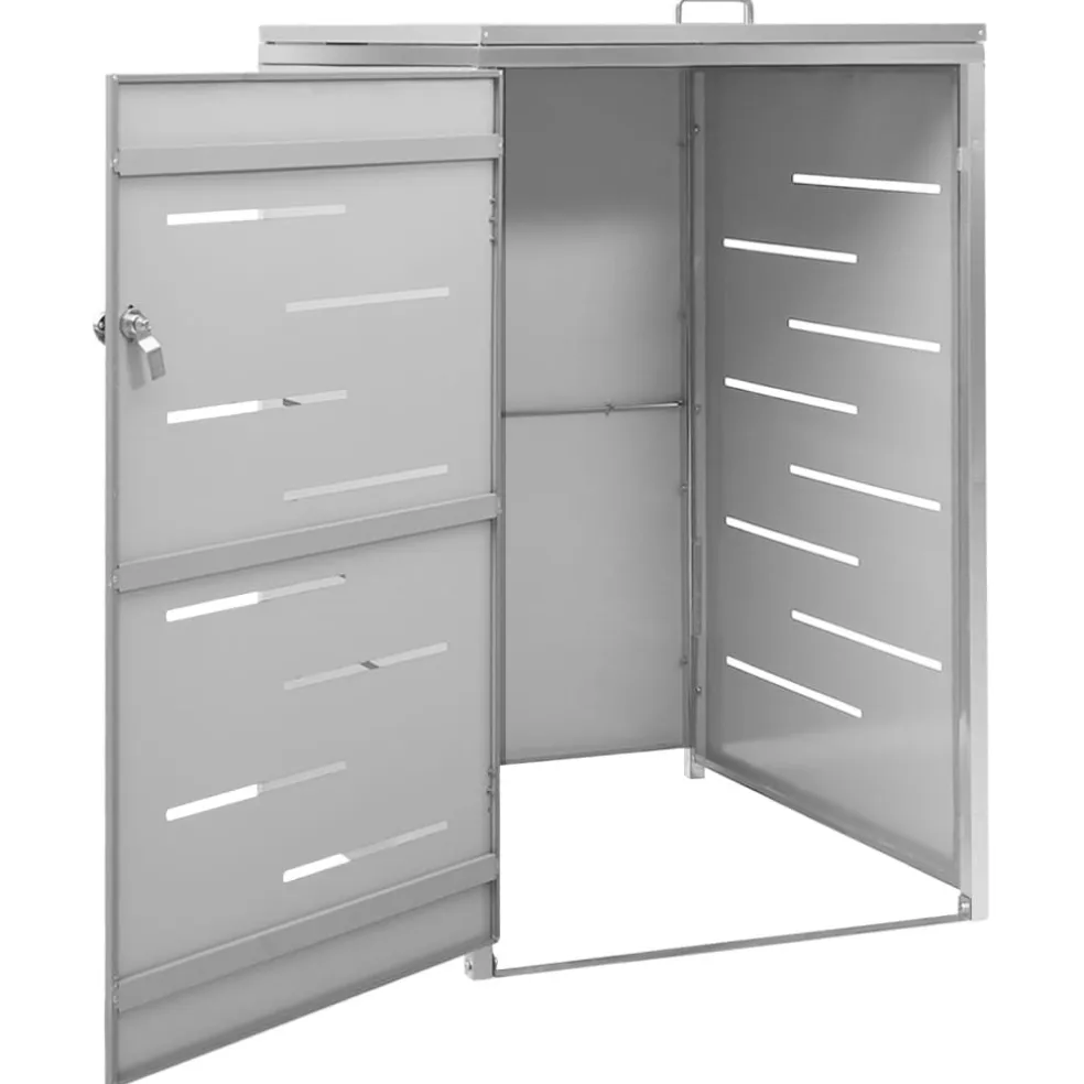 vidaXL Containerberging enkel 69x77,5x115 cm roestvrij staal