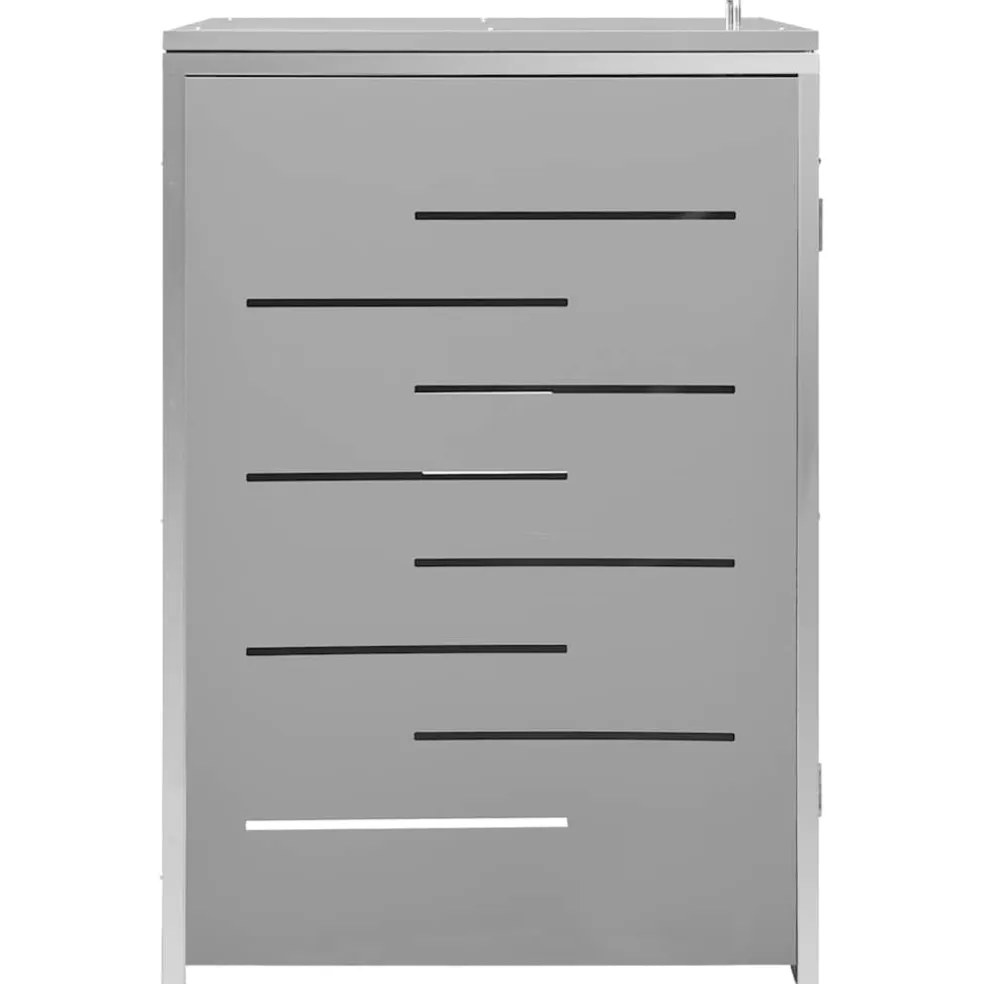 vidaXL Containerberging enkel 69x77,5x115 cm roestvrij staal