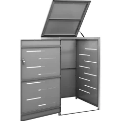 vidaXL Containerberging enkel 69x77,5x115 cm roestvrij staal