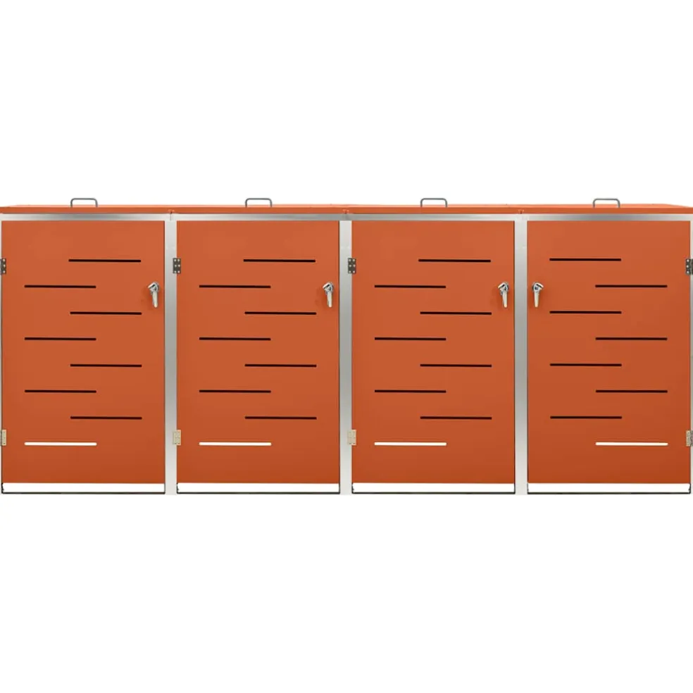 vidaXL Containerberging vierdubbel 276,5x77,5x115 cm roestvrij staal
