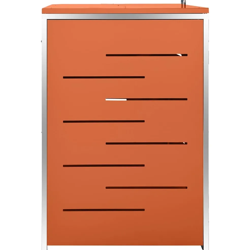 vidaXL Containerberging vierdubbel 276,5x77,5x115 cm roestvrij staal