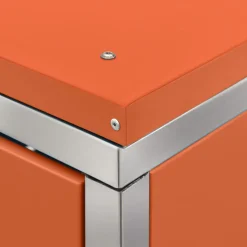 vidaXL Containerberging vierdubbel 276,5x77,5x115 cm roestvrij staal