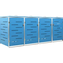 vidaXL Containerberging vierdubbel 276,5x77,5x115 cm roestvrij staal