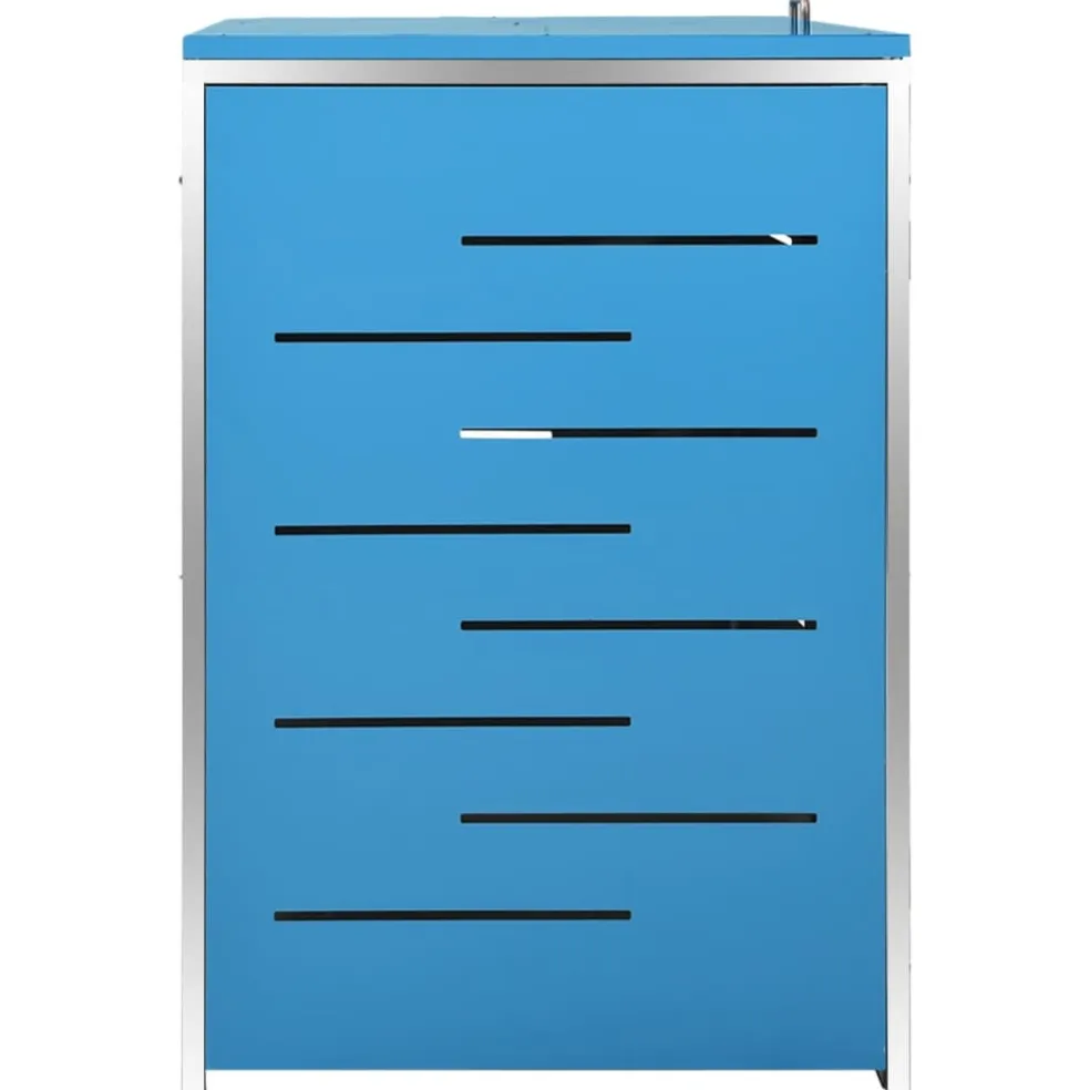 vidaXL Containerberging vierdubbel 276,5x77,5x115 cm roestvrij staal
