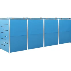 vidaXL Containerberging vierdubbel 276,5x77,5x115 cm roestvrij staal
