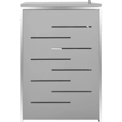 vidaXL Containerberging vierdubbel 276,5x77,5x115 cm roestvrij staal