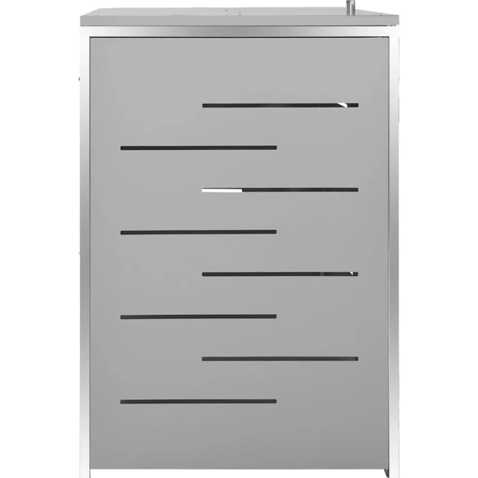 vidaXL Containerberging vierdubbel 276,5x77,5x115 cm roestvrij staal