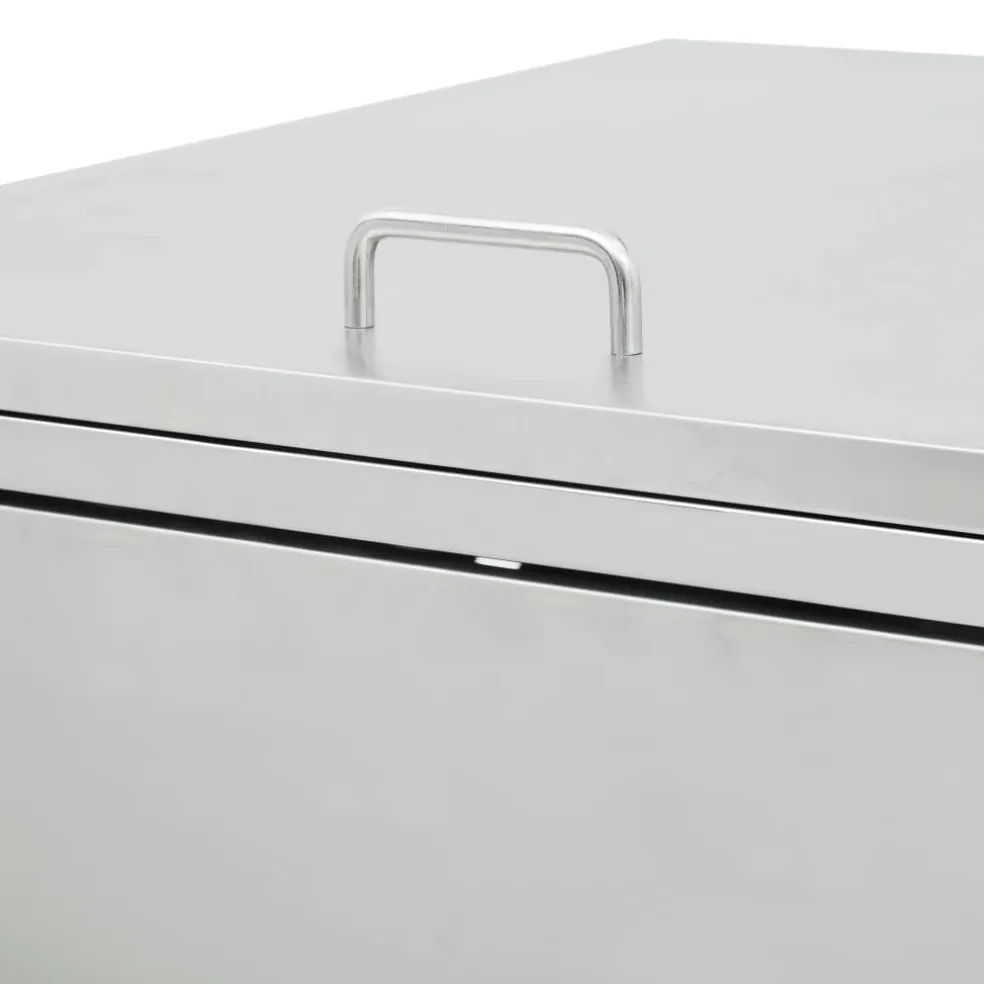 vidaXL Containerberging vierdubbel 240 L roestvrij staal