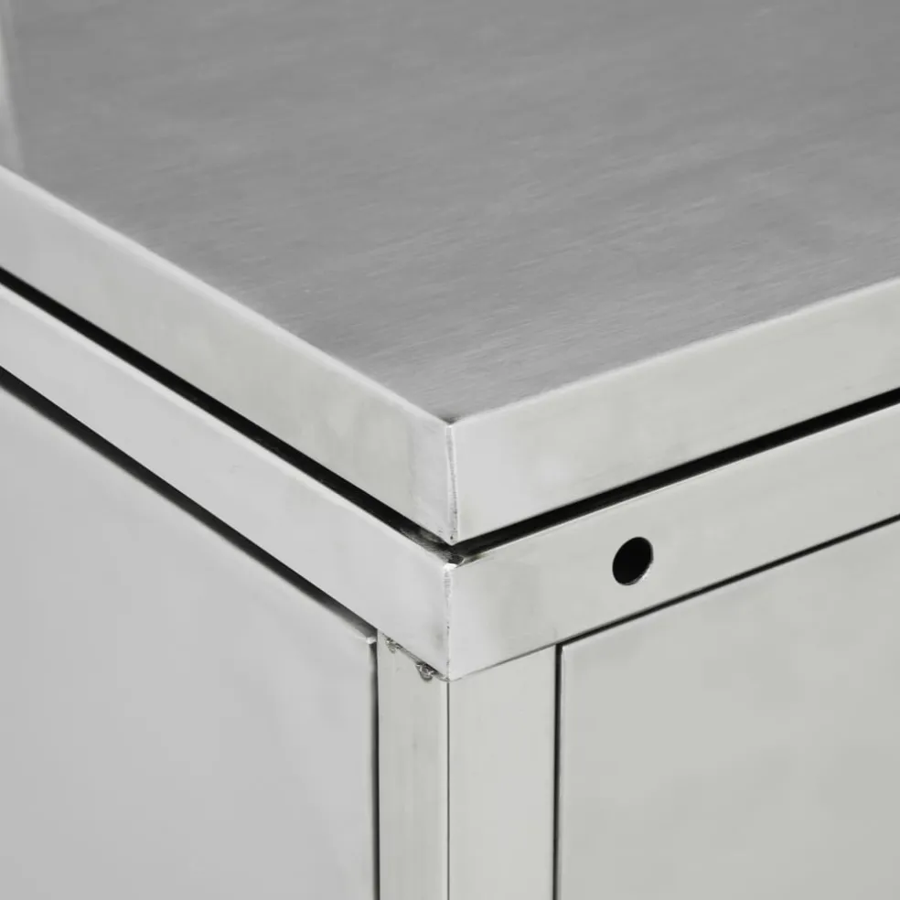 vidaXL Containerberging vierdubbel 240 L roestvrij staal