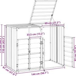 vidaXL Containerberging voor 3 containers 216x81x115cm staal antraciet