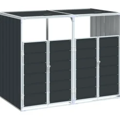 vidaXL Containerberging voor 3 containers 216x81x115cm staal antraciet
