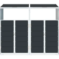 vidaXL Containerberging voor 3 containers 216x81x115cm staal antraciet