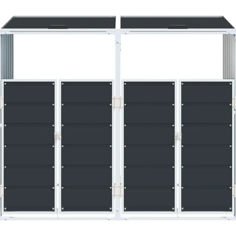 vidaXL Containerberging voor 3 containers 216x81x115cm staal antraciet