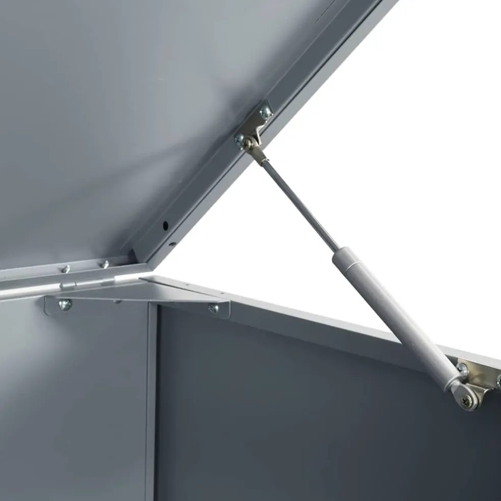 vidaXL Containerberging voor 2 containers 138x79x117 cm staal grijs