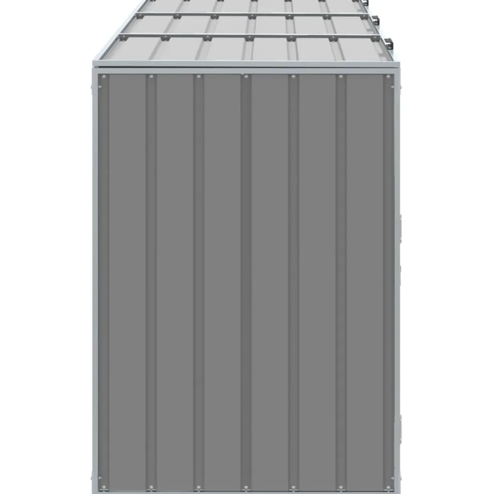vidaXL Containerberging voor 3 containers 216x81x115 cm staal grijs