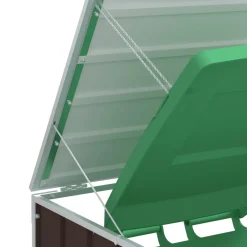 vidaXL Containerberging voor 2 containers 144x81x113 cm staal bruin
