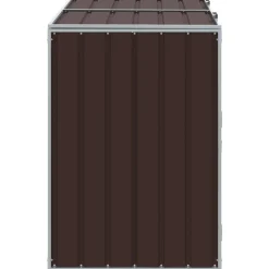 vidaXL Containerberging voor 2 containers 144x81x113 cm staal bruin