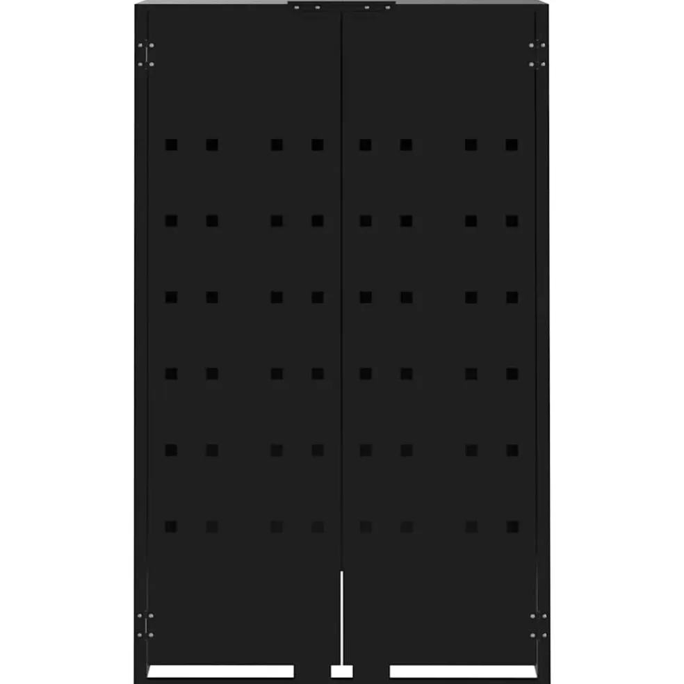 vidaXL Containerberging voor 4 containers 276x79x117 cm staal zwart