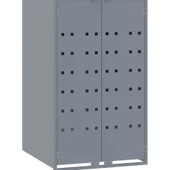 vidaXL Containerberging voor 4 containers 276x79x117 cm staal grijs