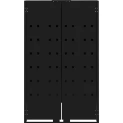 vidaXL Containerberging voor 3 containers 207x79x117 cm staal zwart